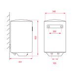 Terma eléctrica de 30 litros EWH 30 C PE + Kit de  instalación coflex - Imagen 2
