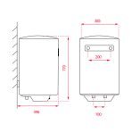 Terma eléctrica de 50 litros EWH 50 C PE + Kit de  instalación coflex - Imagen 2
