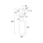 Dispensador de jabón cuadrado de PVD titanio - Imagen 3