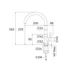 Grifería de cocina UNI 9310 Negro - Imagen 4