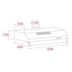 Duetto Crystal 60 Encimera a Gas 4 hornillas + Campana Extractora Black - Imagen 12