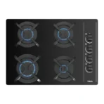 Campana X 62120 KOS BK + Cocina cristal gas GBC 64003 + Horno eléctrico HSB 610 BK - Imagen 3