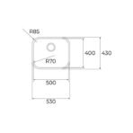 Lavaplatos de 50 cm BE 50.40 MAX BW - Imagen 6